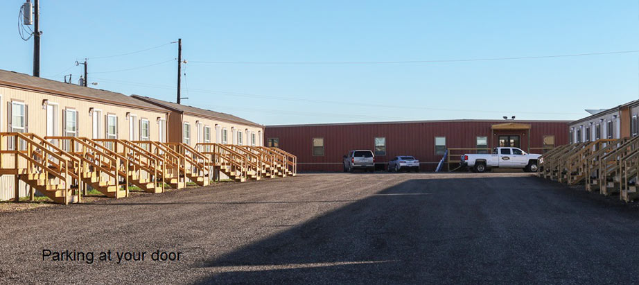 Cuero Oilfield Housing parking area